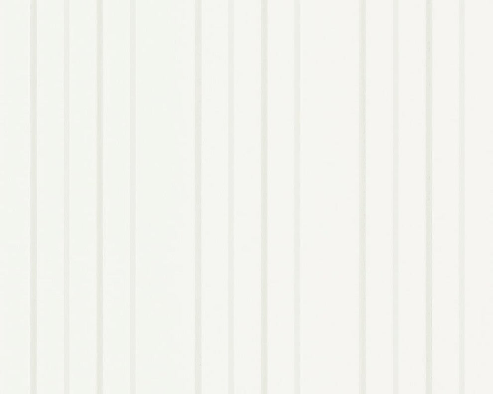 Happy Hour, Modern Fresh Trendy Bloom Lines Retro White Wallpaper Sample
