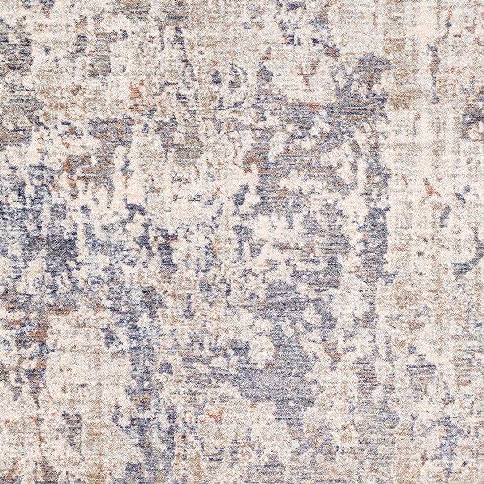 Surya Palazzo PZL-2301 3'3"x8' Rug, Navy/Denim/Pale Blue/Taupe/Cream/White/Blush
