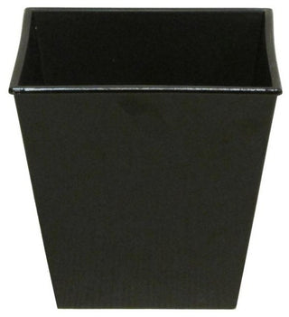 Hand Painted 6" Square Plastic Pot Planter, Black
