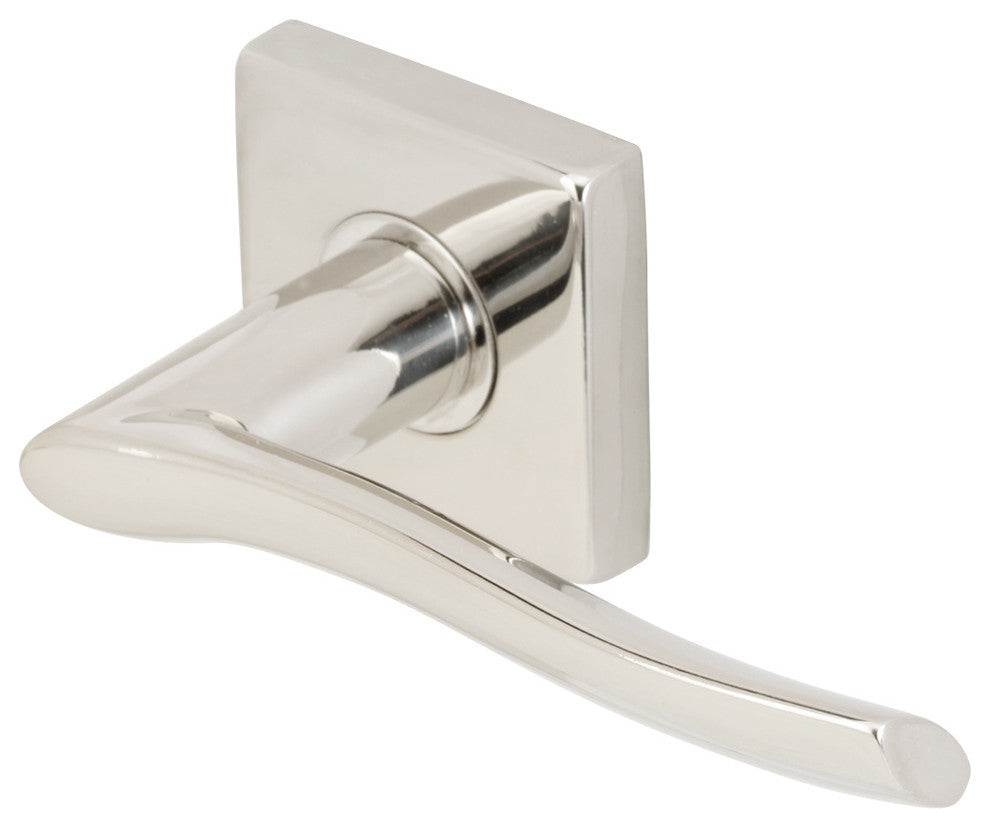 Waterfall Lever, Tubular Privacy, Polished Stainless Steel, 2-3/8" Backset