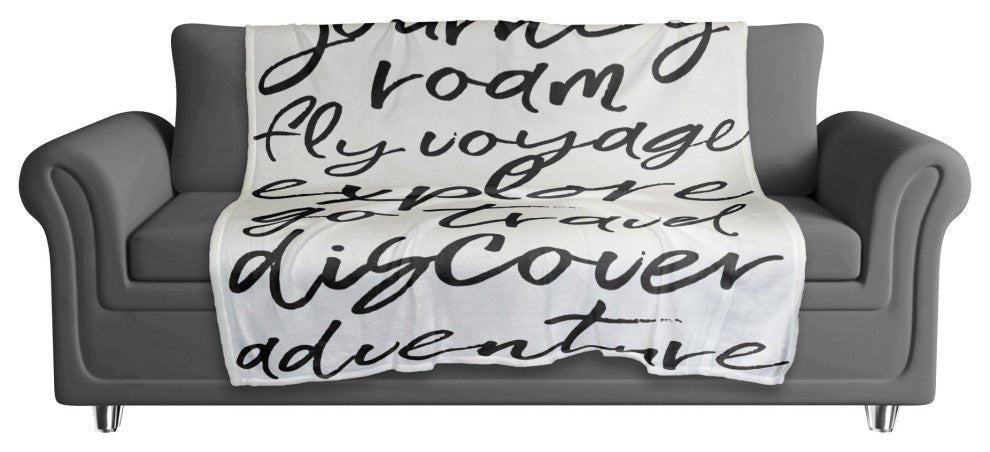 Exploring Words 50x60 Coral Fleece Blanket