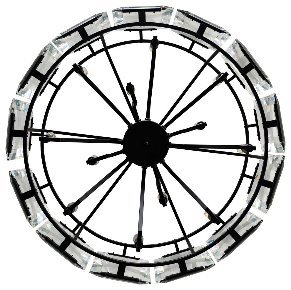 Jacquet 12 Light Chandelier With Black Finish