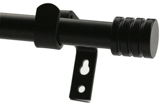 Adjustable Spire Curtain 5/8" Rod, 84"-120", Black