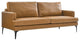 Modway Evermore Modern Style Vegan Leather and Metal Sofa in Tan