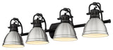 Golden Lighting 3602-BA4 PW Duncan 4 Light 34"W Vanity Light - Matte Black