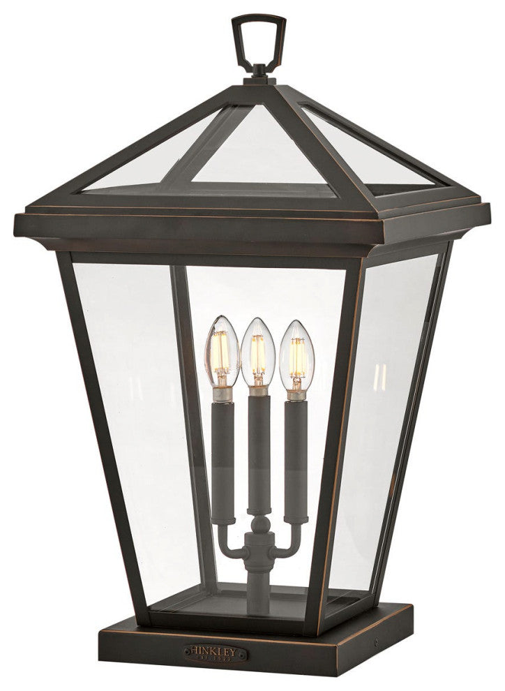 Hinkley Alford Place 25.75" Large Pier Mount Lantern, Oil Rubbed Bronze