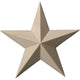 4 1/8"W x 4 1/8"H x 5/8"P Galveston Star Rosette, Cherry