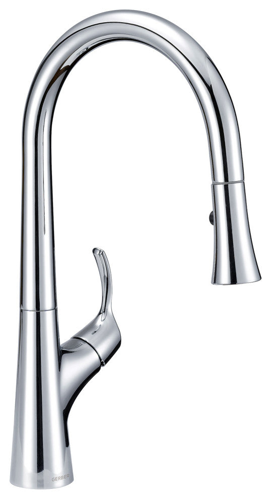 Antioch Single Handle Pull-Down Kitchen Faucet w/ Snapback, Chrome
