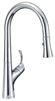Antioch Single Handle Pull-Down Kitchen Faucet w/ Snapback, Chrome