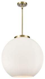 Athens Pendant, Antique Brass, Matte White, Matte White