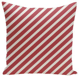 Zebra Stripe Decorative Pillow, Red, 18"x18"