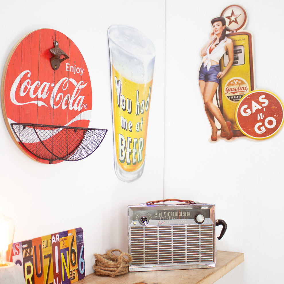 You Had Me at Beer Embossed Metal Wall Decor Sign for Bar, Garage or Man Cave