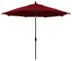 11' Bronze Auto-Tilt Crank Aluminum Umbrella, Red Olefin