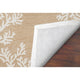Capri Coral Border Indoor/Outdoor Rug, Neutral, 2'x5'