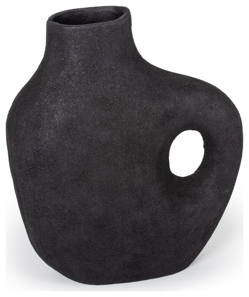 Fallon Black Decorative Metal Table Vase