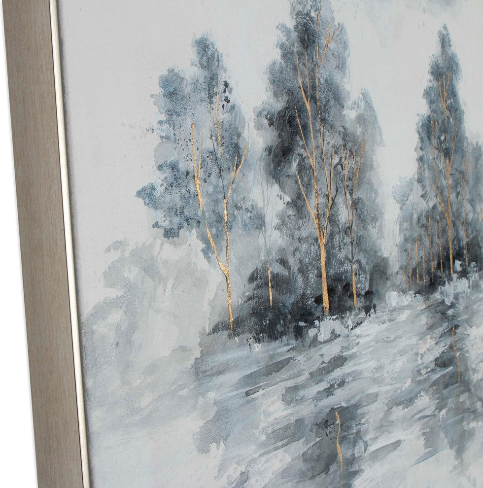 Winter's Woods Framed Canvas