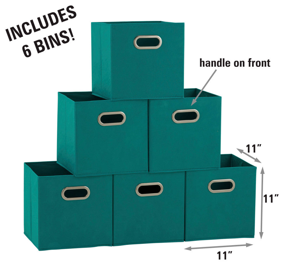 Fabric Storage Bins 6 Piece Set