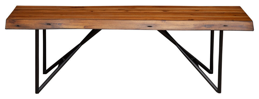 Live Edge Bench, Light Walnut