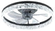20 in. W x 6 in. H Iron Ceiling Fan in Black with Dimmable LED Lights