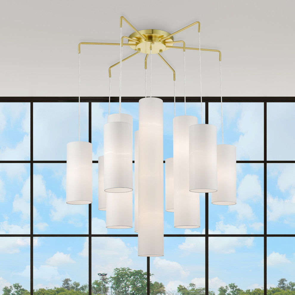 Strathmore 15 Light Satin Brass Foyer Chandelier