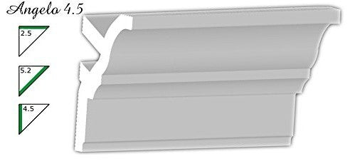 Creative Crown | 40' of 4.5" Style 1 Foam Crown Molding 8' With Precut Corners