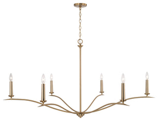 Capital Lighting 450661 Grady 6 Light 57"W Taper Candle Style - Black Iron