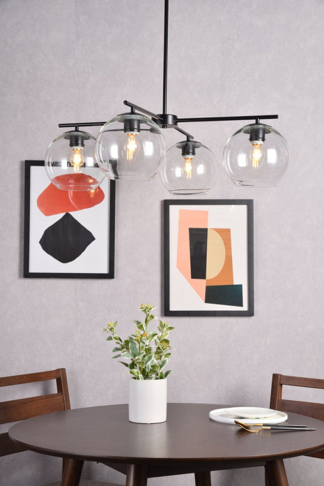 Orlando 4-Light Black Pendant