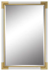 Uttermost Malik White and Gold Mirror