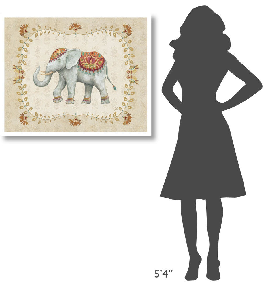 "Elephant Walk V" Digital Paper Print by Daphne Brissonnet, 37"x30"
