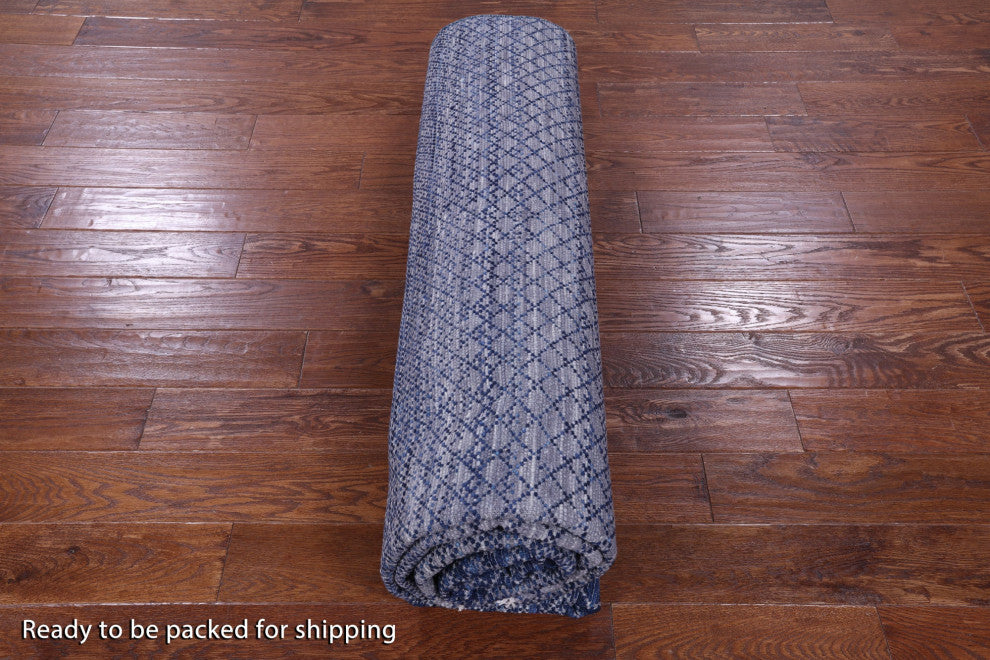 8' 1" X 10' 0" Savannah Grass Handmade Wool Rug - Q13261