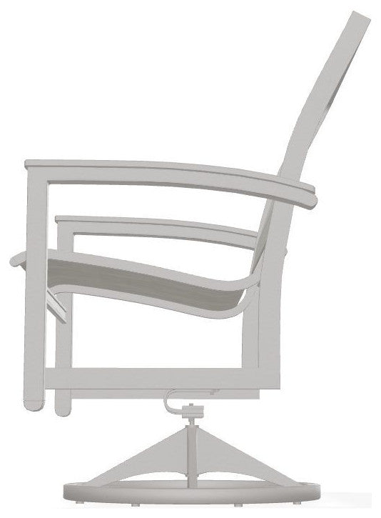 Bazza Sling Outdoor Swivel Rocker, Smoke/Warm Gray