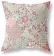 20" Peach Pink Floral Indoor Outdoor Throw Pillow