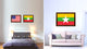 Myanmar Country Flag Canvas Print, 21"x30"