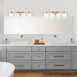 Designers Fountain 94504 Cowen 4 Light 31"W Bathroom Vanity Light - Brushed