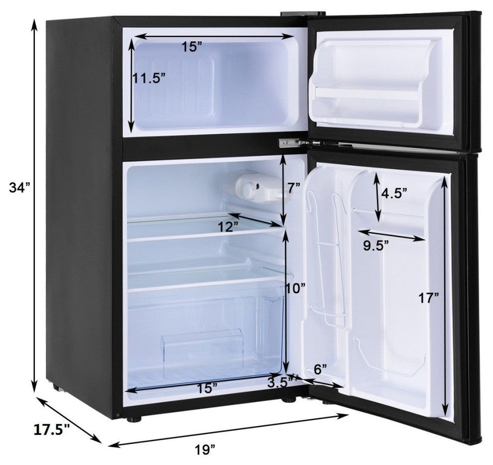 Costway  Refrigerator Small Fridge Compact 3.2 cu ft. Unit
