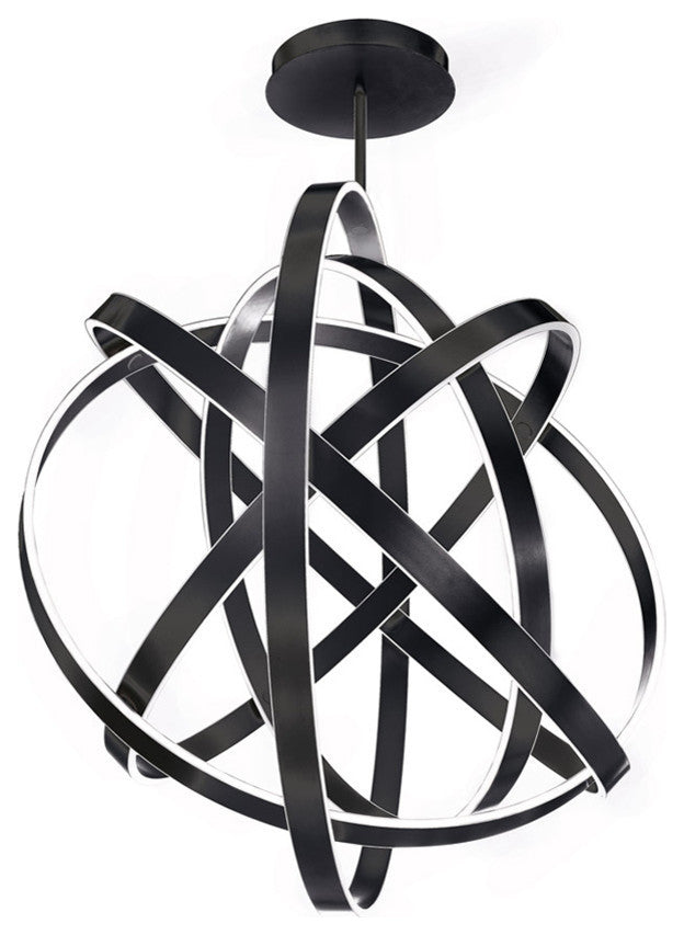 Kinetic 60" LED Chandelier 3500K, Black