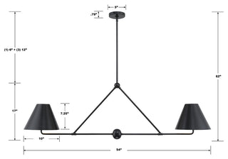 Xavier 4-Light Matte Black Chandelier