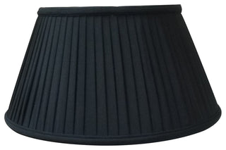 Royal Designs 6-Way/Side Pleat Basic Lampshade, Black, 13x19x10.5