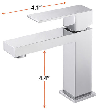 Monte Stainless Steel Single Hole Bathroom Faucet, Chrome