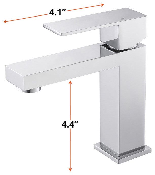 Monte Stainless Steel Single Hole Bathroom Faucet, Chrome