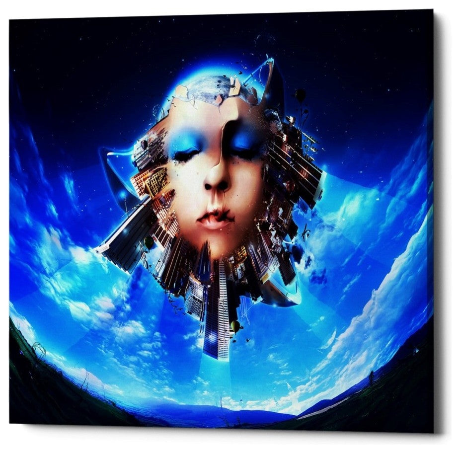Cortesi Home "City of Light" by Mario Sanchez Nevado, Giclee Canvas, 18"x18"