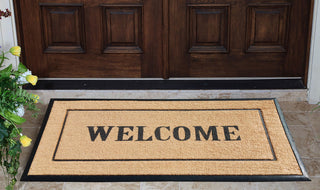 Natural Coir & Rubber Extra Large Doormat 30x60, Picture Frame Welcome