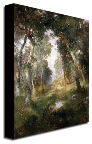 'Forest Glade, Santa Barbara' Canvas Art by Thomas Moran
