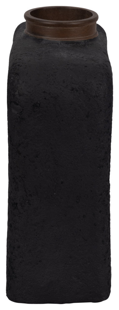 Ecomix, 13"H Abstract Vase, Black