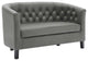 Prospect Upholstered Vinyl Loveseat, Gray