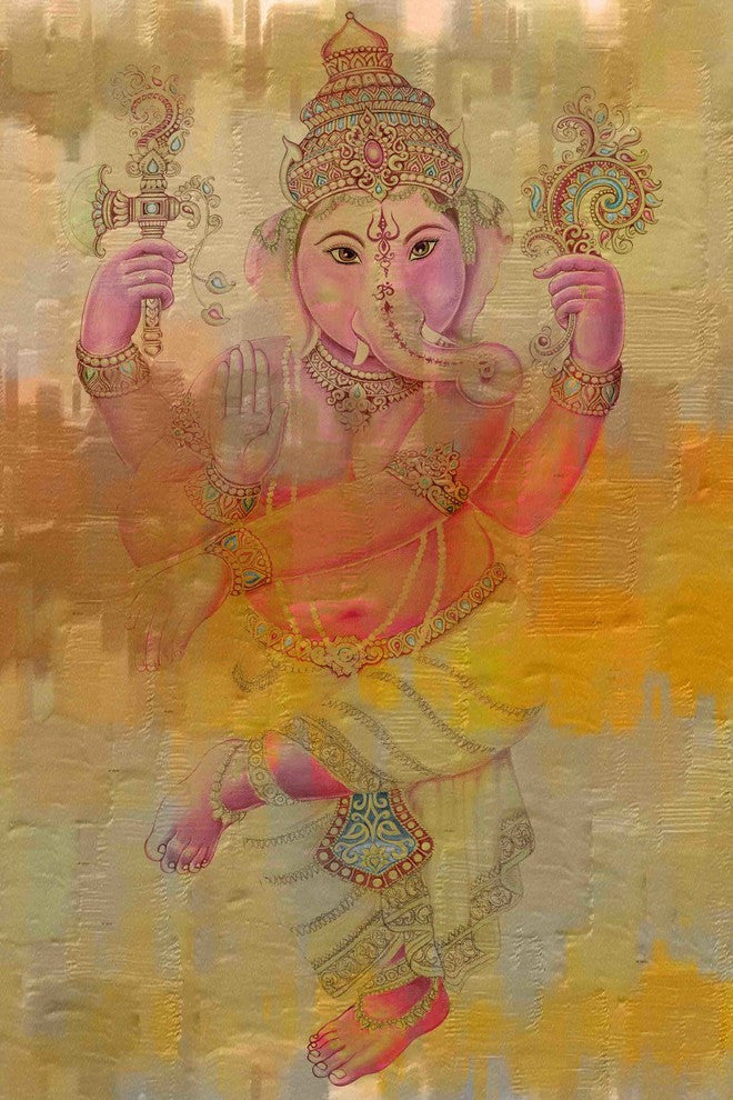 "Elephant Dance" Print on Canvas, 12"x18"