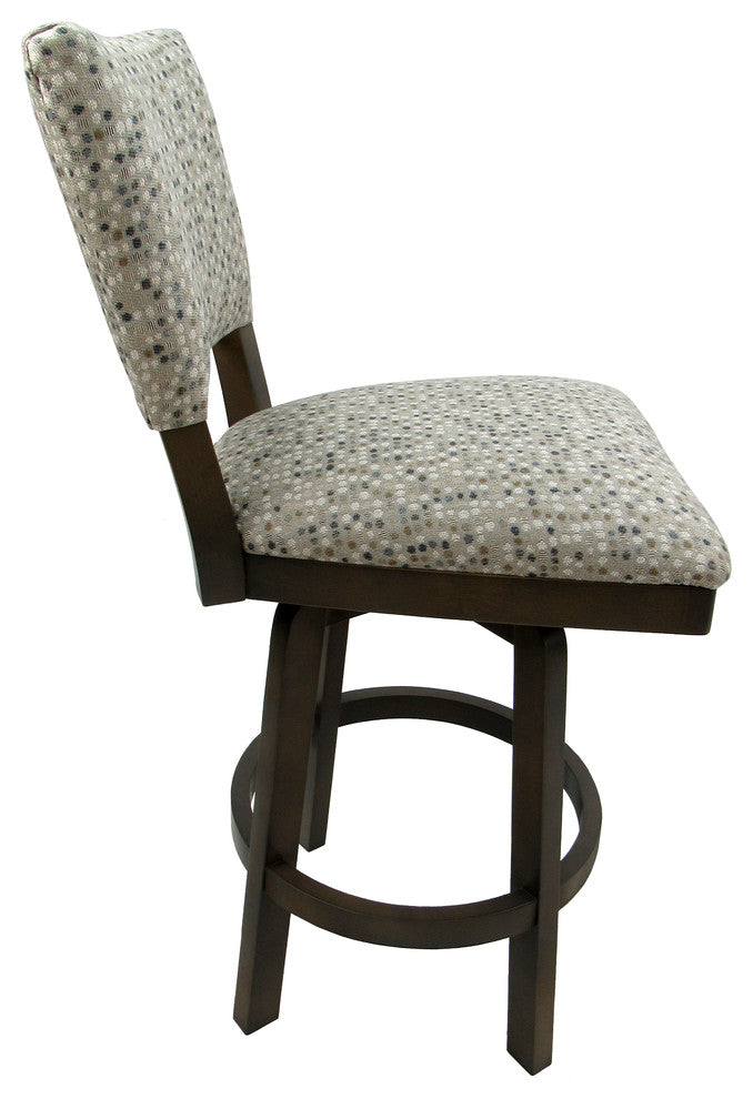 Counter Height Swivel Wood Bar Stool 26", Milan, Spring Mix