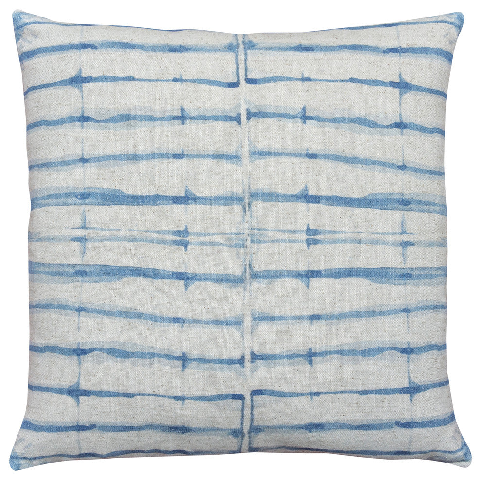 Batik Stripes Linen Throw Pillow