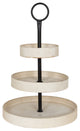 Kate and Laurel Woodmont 3 Tiered Wood Tray, White