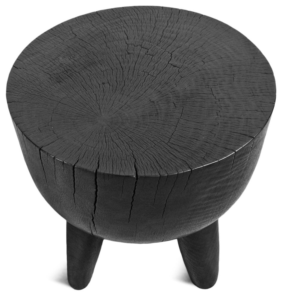 Ebony 4 Leg Side Table Stool